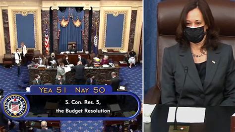 Vice President Kamala Harris matches record for tiebreaking votes in Senate